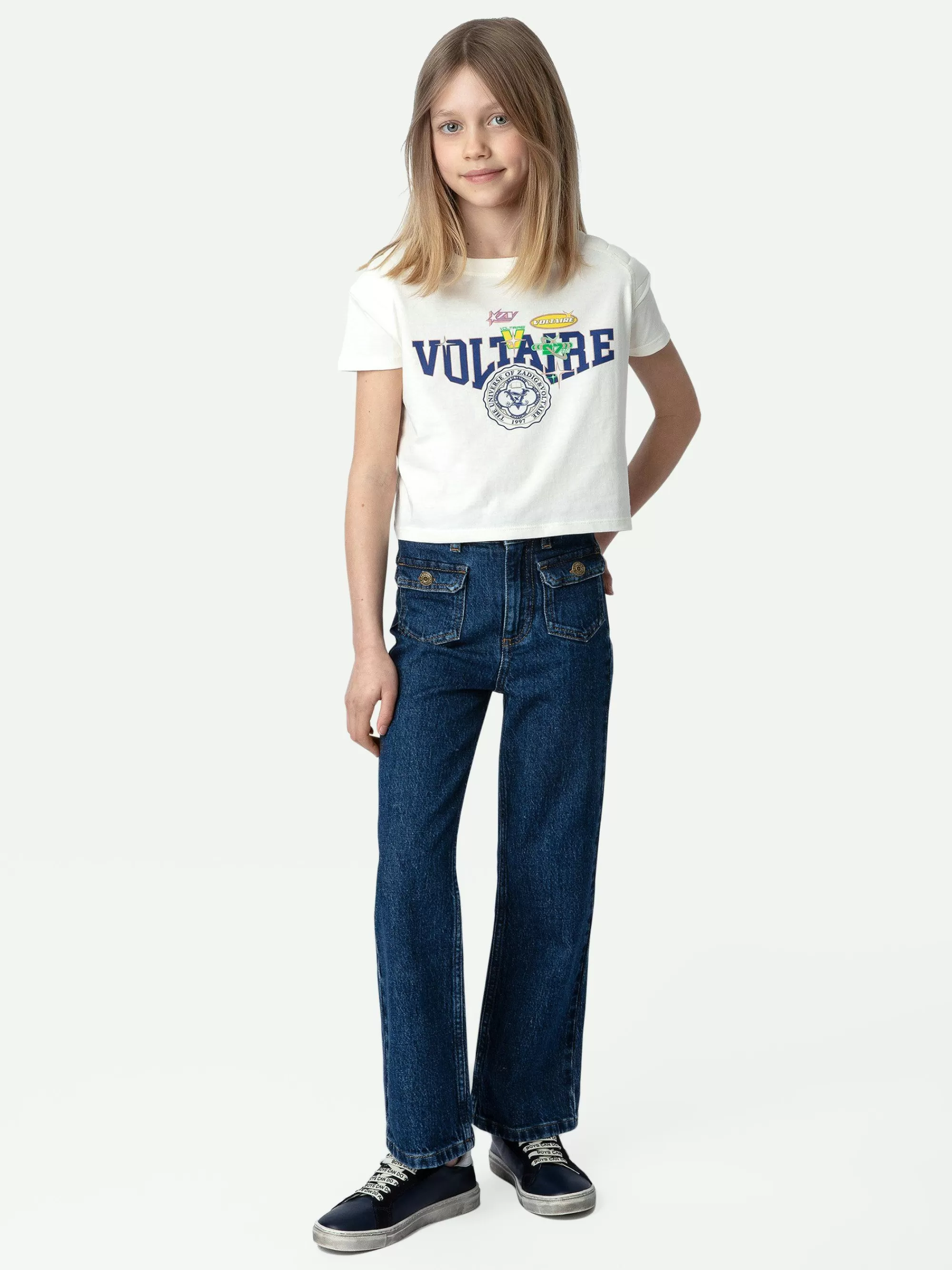 Store Zadig & Voltaire Anja Girl T-Skjorte Krem