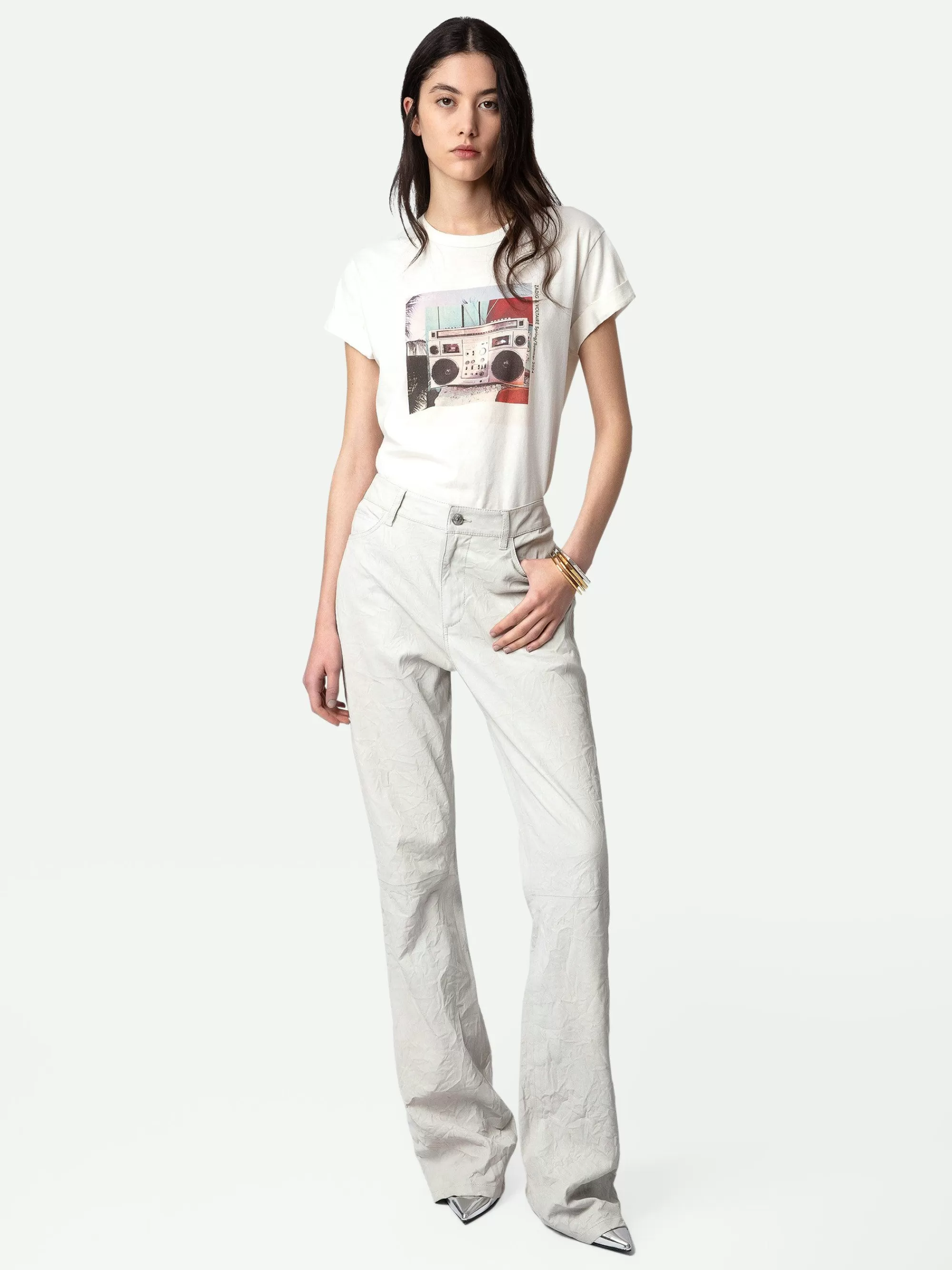 Cheap Zadig & Voltaire Anya Photoprint T-Skjorte Judo