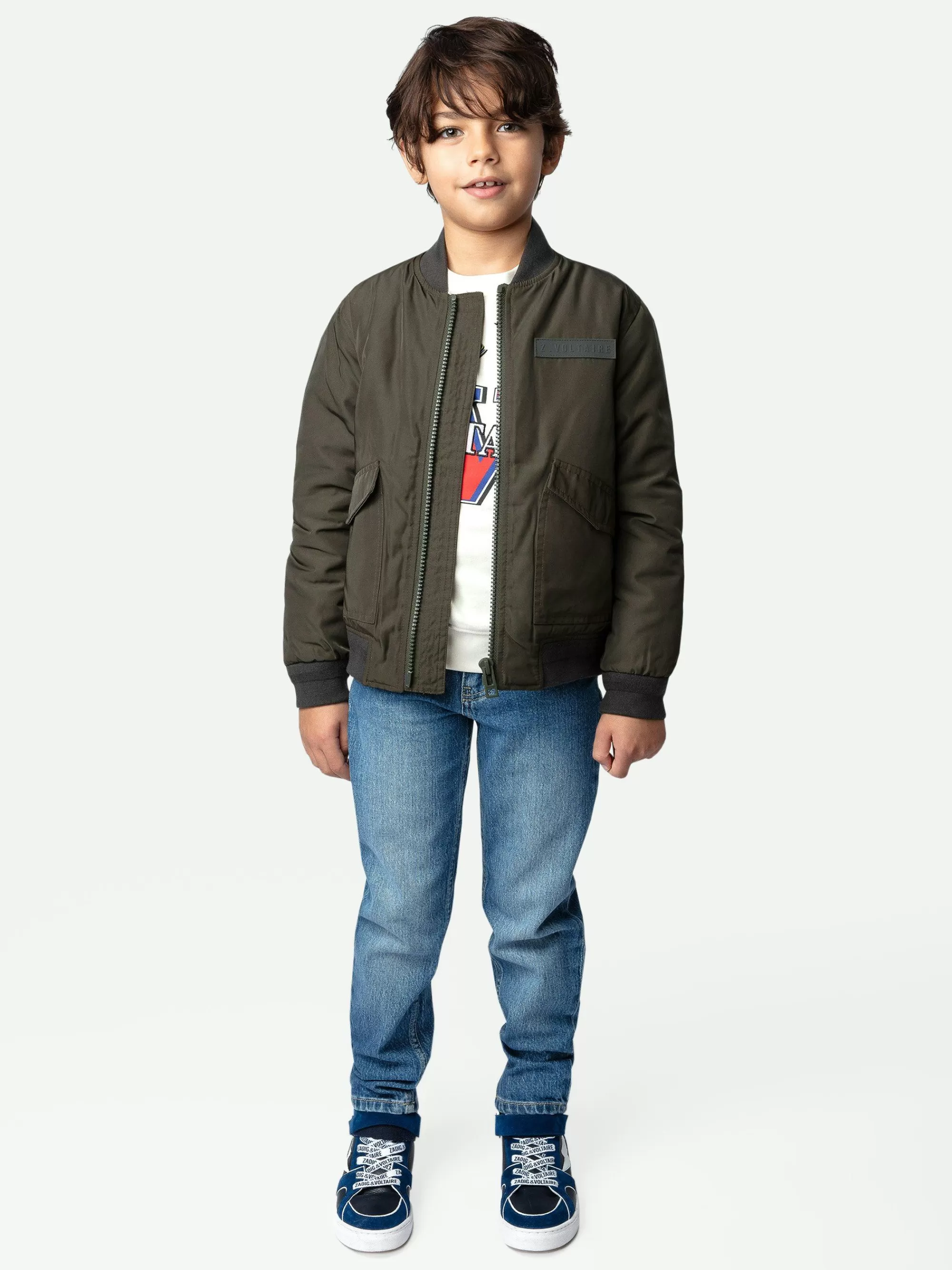 Outlet Zadig & Voltaire Benet Boy'S Bomber Jacket Kaki