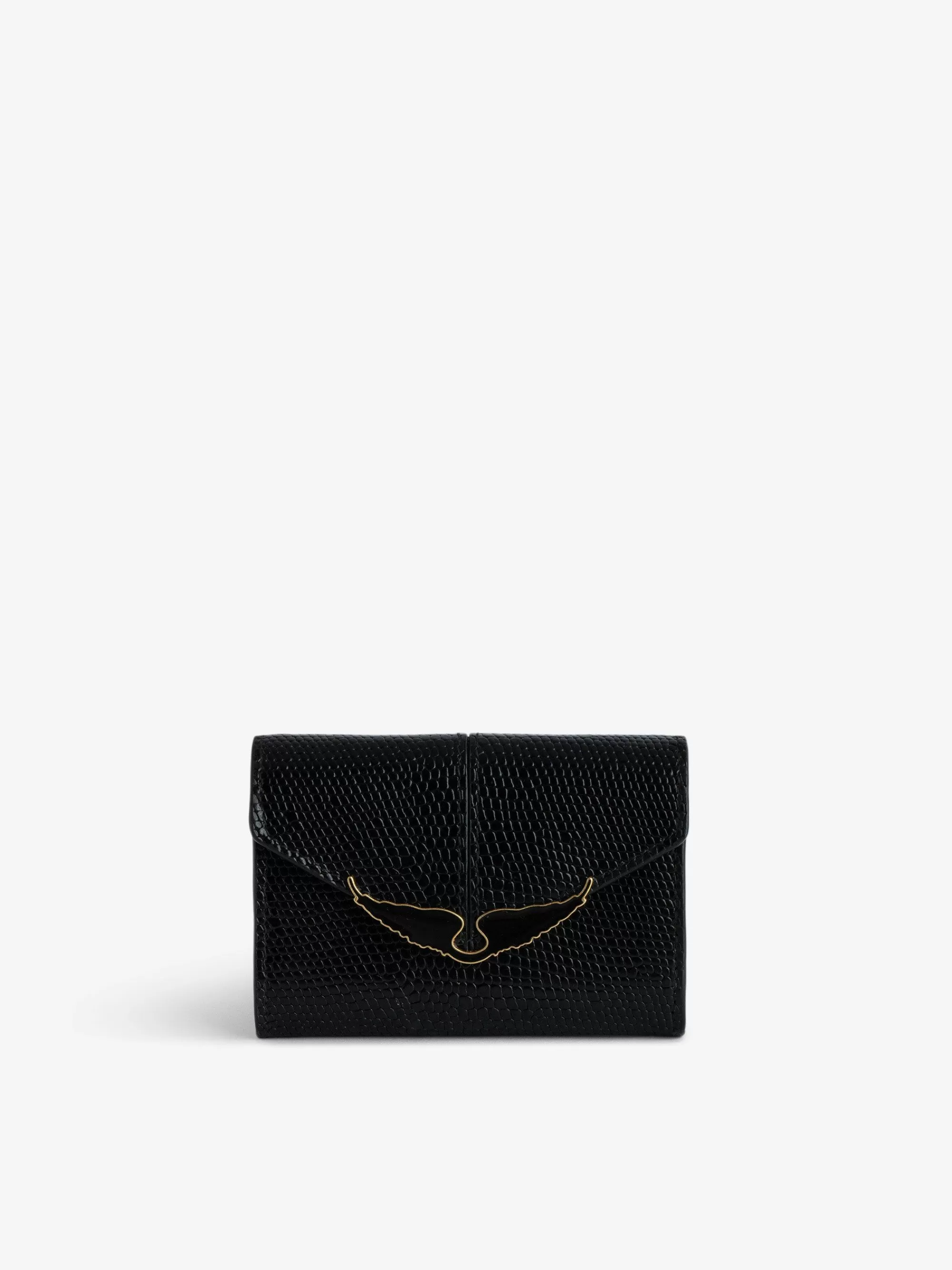 Sale Zadig & Voltaire Borderline Embosse Wallet Svart