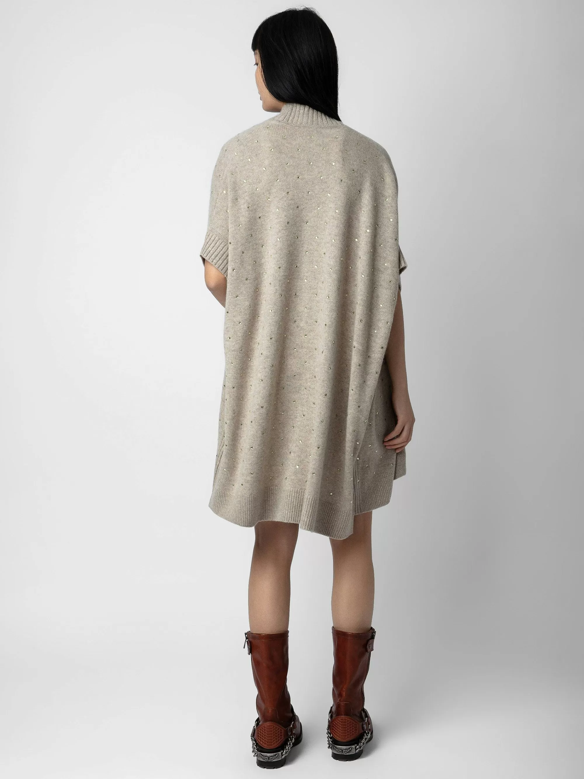 Store Zadig & Voltaire Indiany Cardigan 100% Cashmere Lys Beige