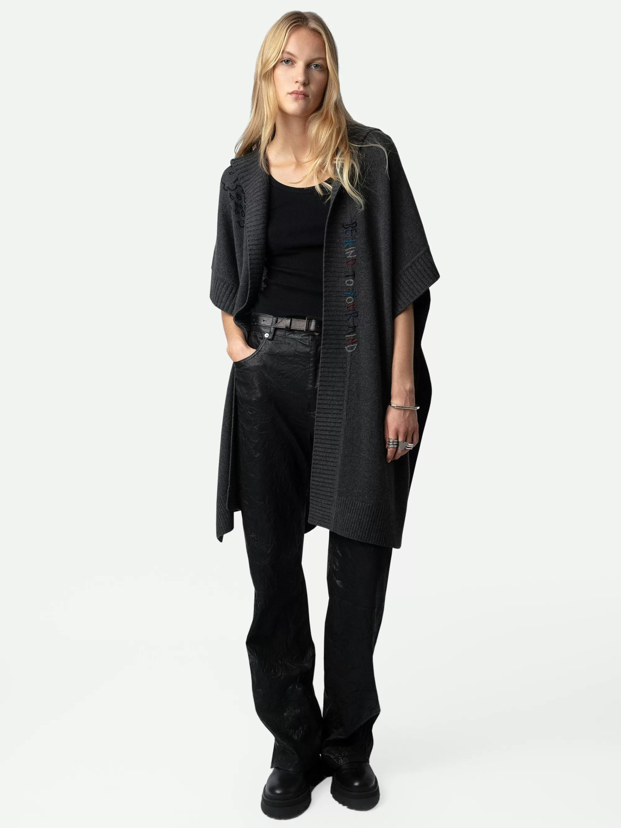 Best Sale Zadig & Voltaire Inna Cardigan I 100% Cashmere Khaki Skifer