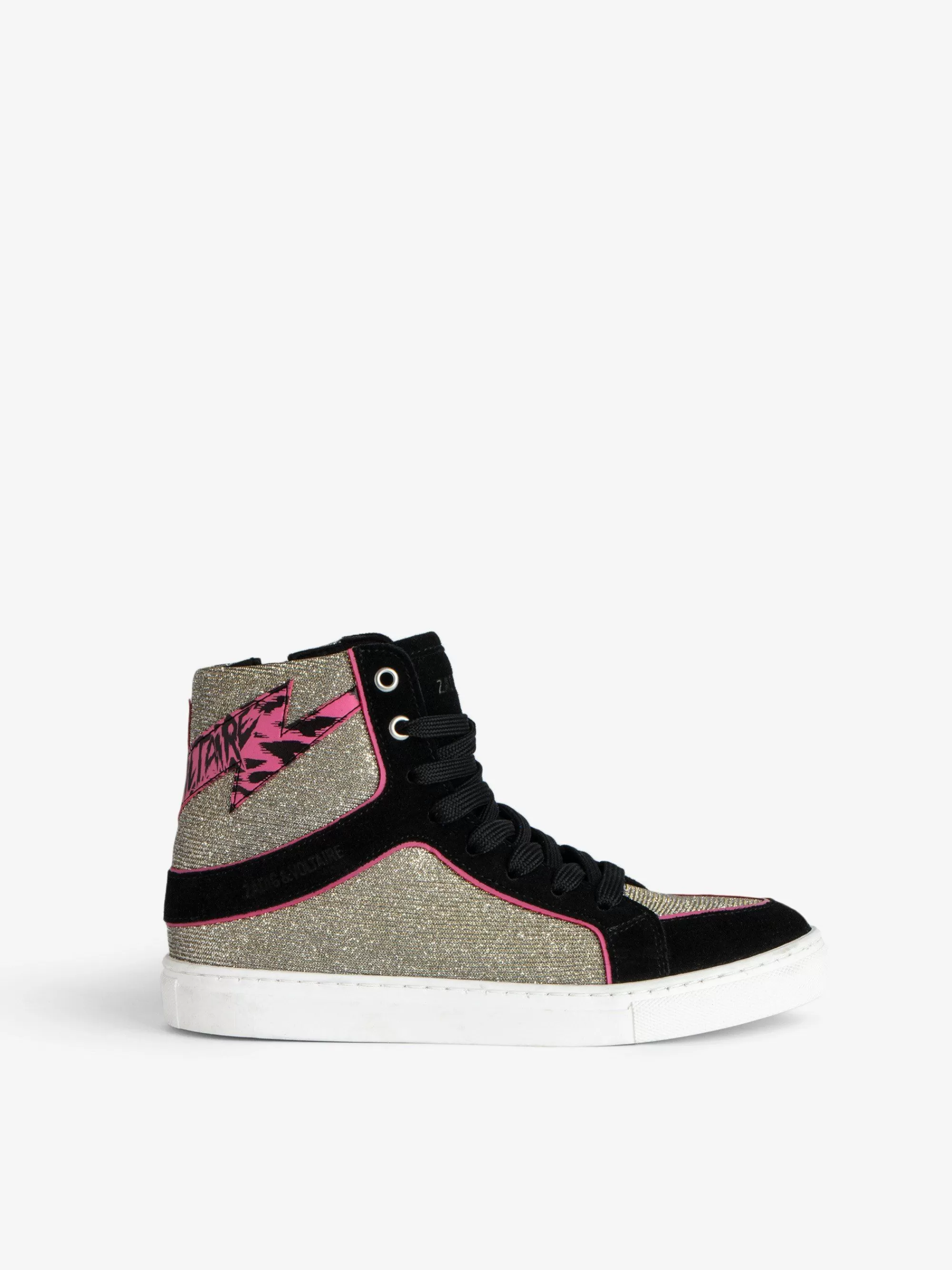 Flash Sale Zadig & Voltaire Jente Zv1747 High Flash High Top Joggesko Svart