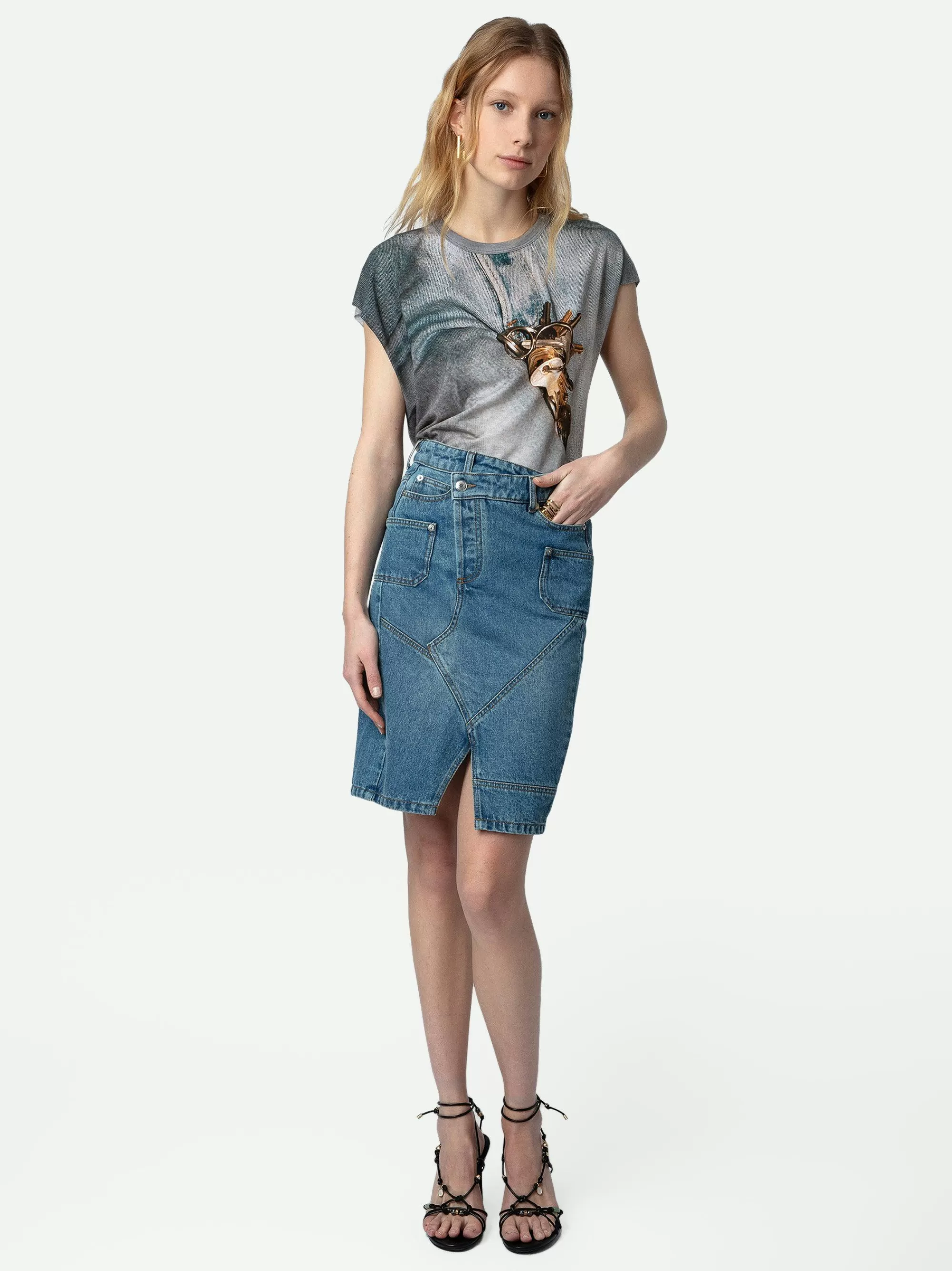 Online Zadig & Voltaire Jinko Denimskjort Lyse Bla