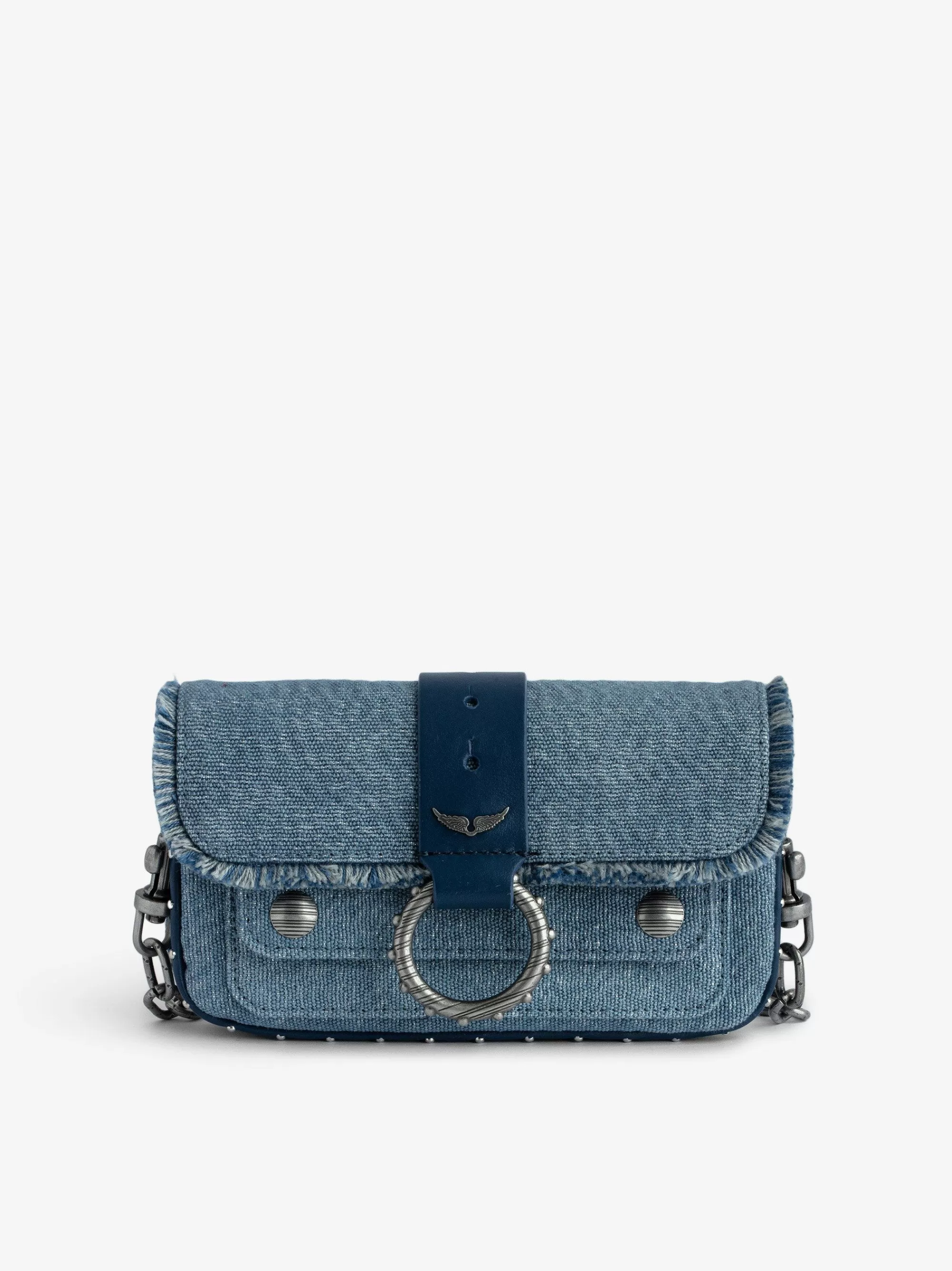 Store Zadig & Voltaire Kate Wallet Denimveske Storm