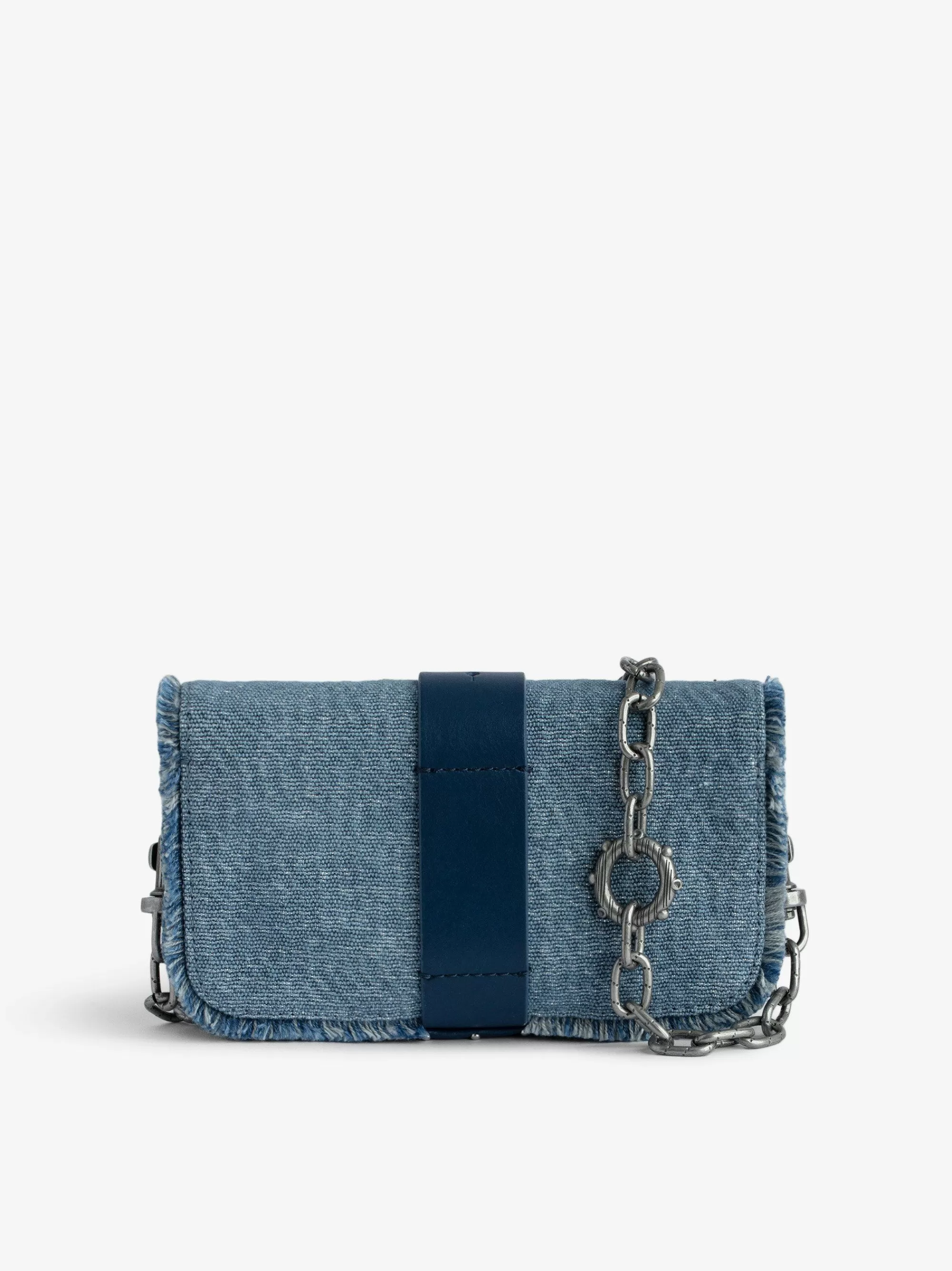 Store Zadig & Voltaire Kate Wallet Denimveske Storm