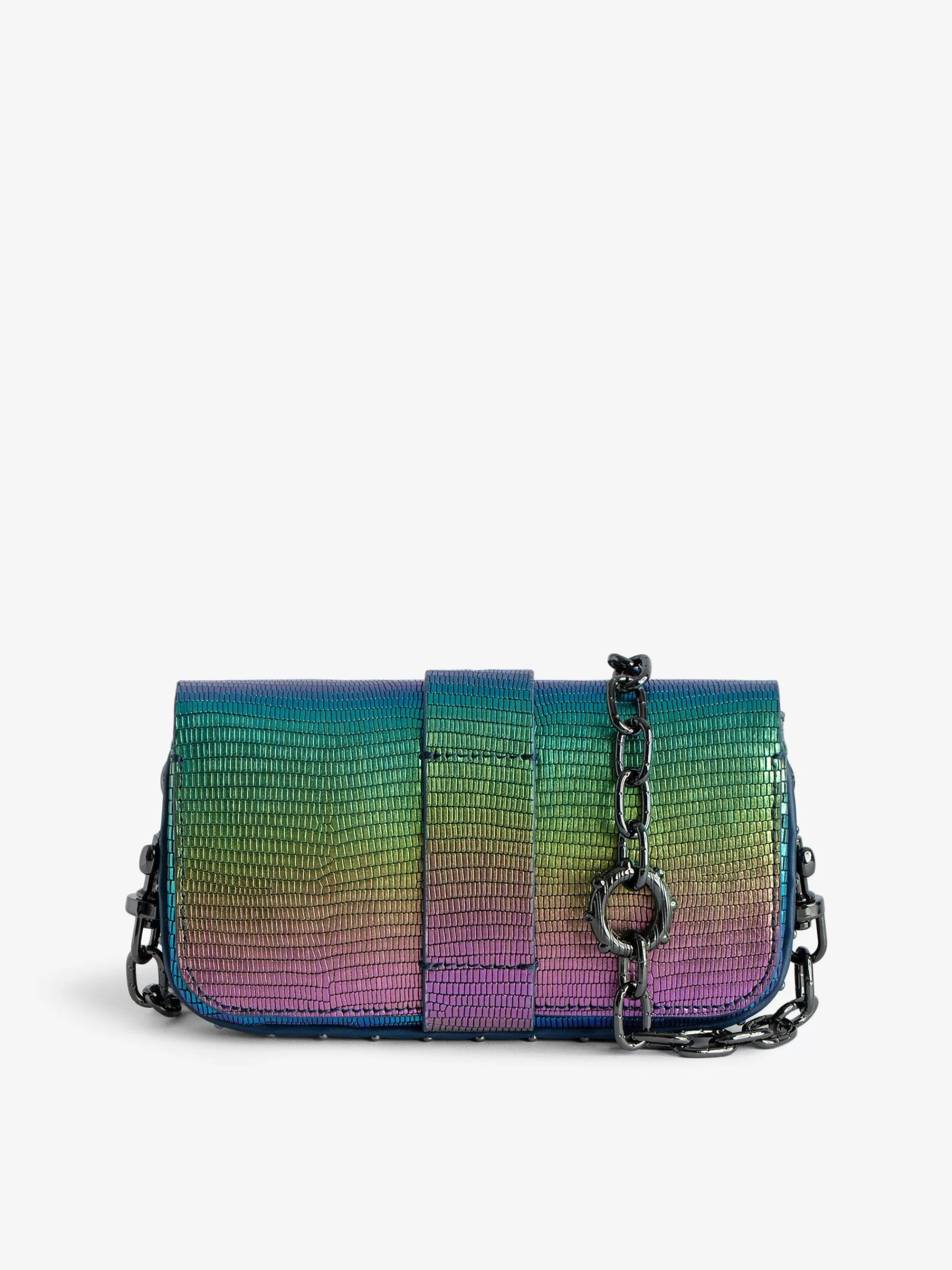 Online Zadig & Voltaire Kate Wallet Metallise-Preget Veske Regnbue