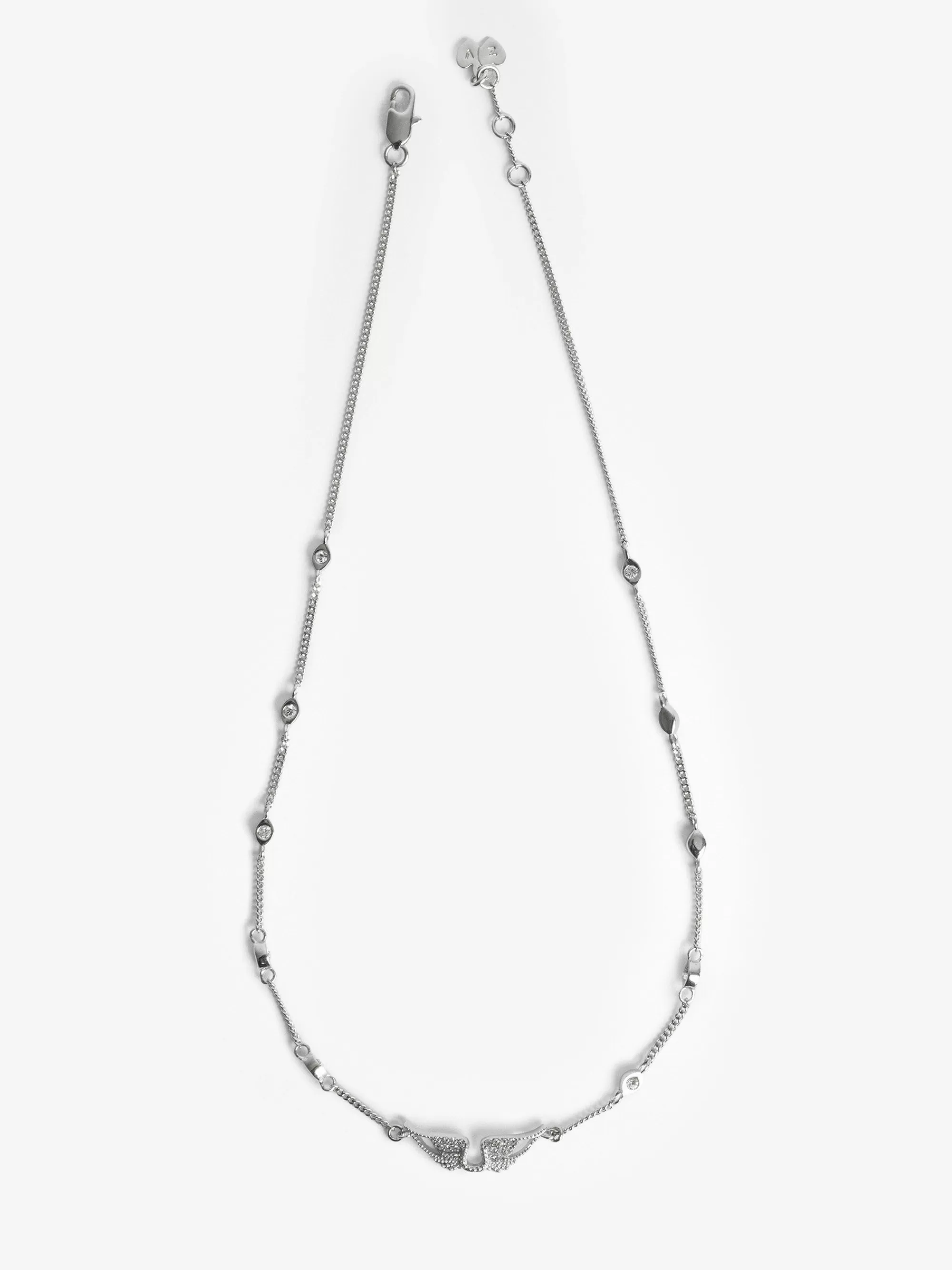 Clearance Zadig & Voltaire Rock Choker Halskjede Skinnende Solv