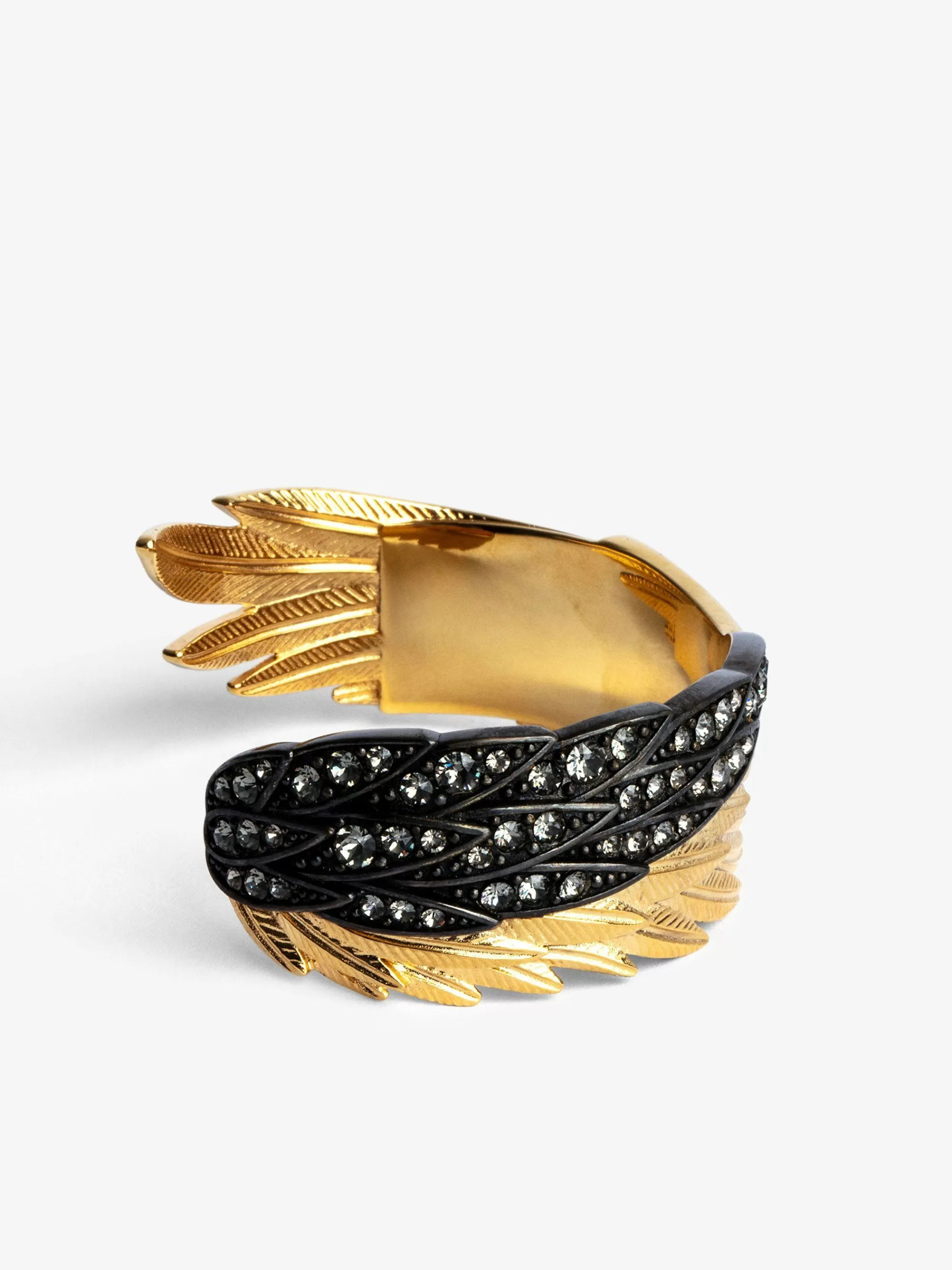 Store Zadig & Voltaire Rock Feather Armband Spre Dine Vinger Gammelt Gull