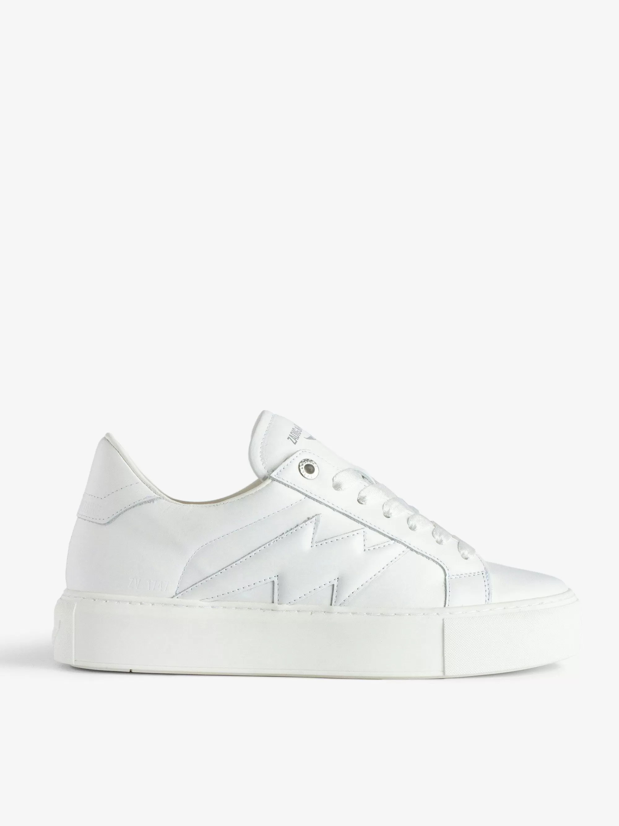 Cheap Zadig & Voltaire Sneakers Med Lav Plattform Zv1747 La Flash Hvit