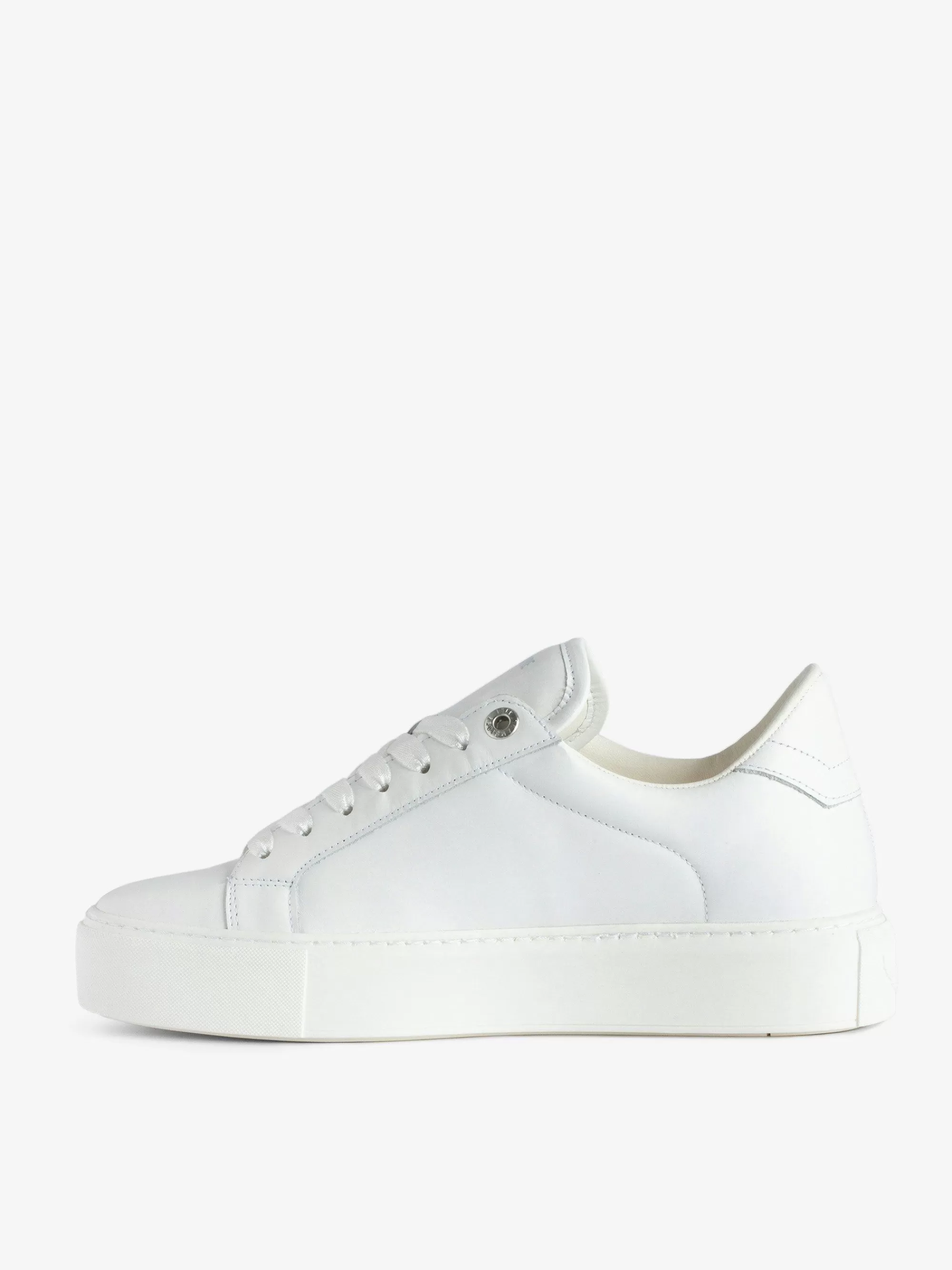 Cheap Zadig & Voltaire Sneakers Med Lav Plattform Zv1747 La Flash Hvit