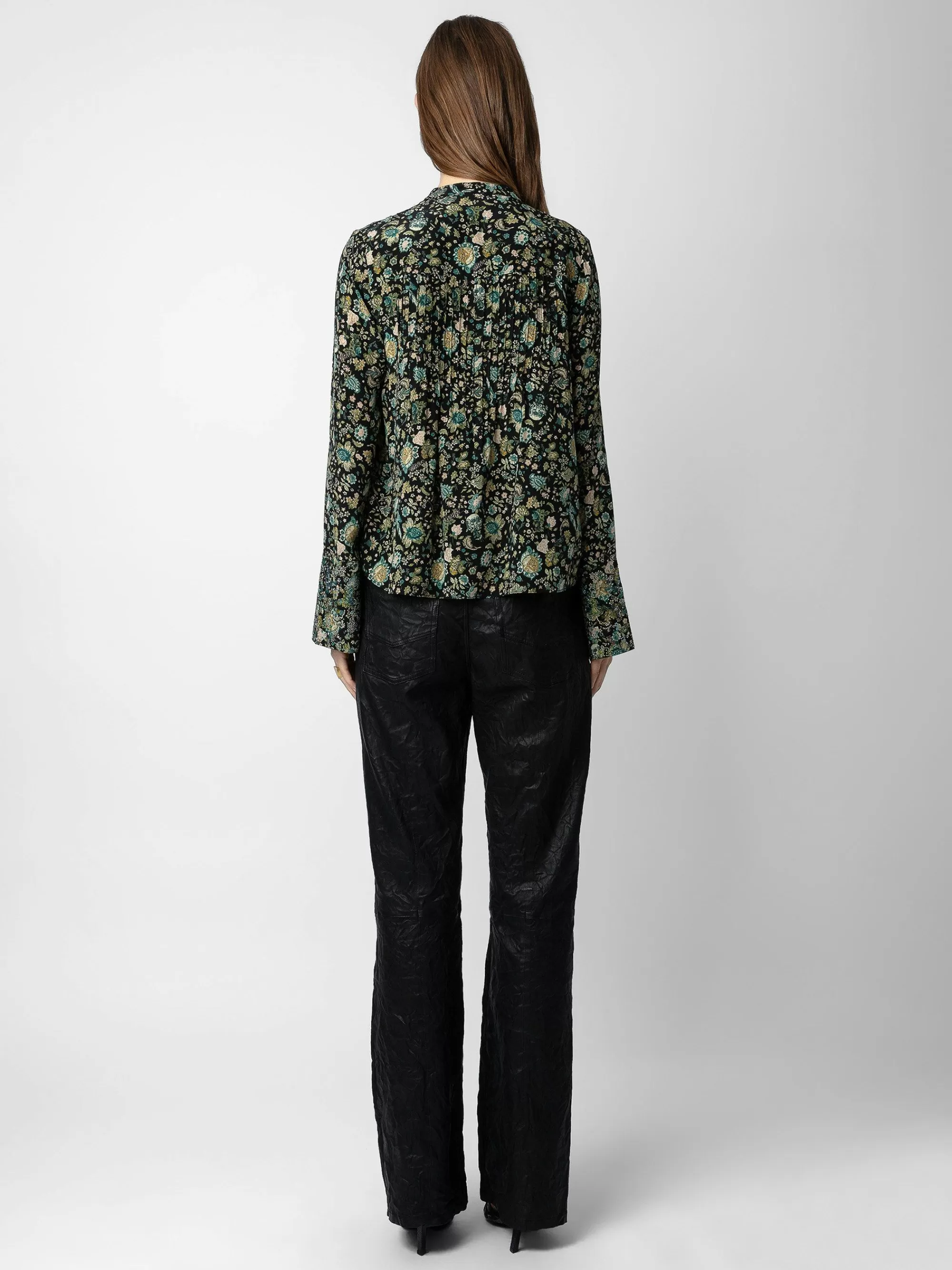 Sale Zadig & Voltaire Taika Silk Rhinestone Bluse Svart