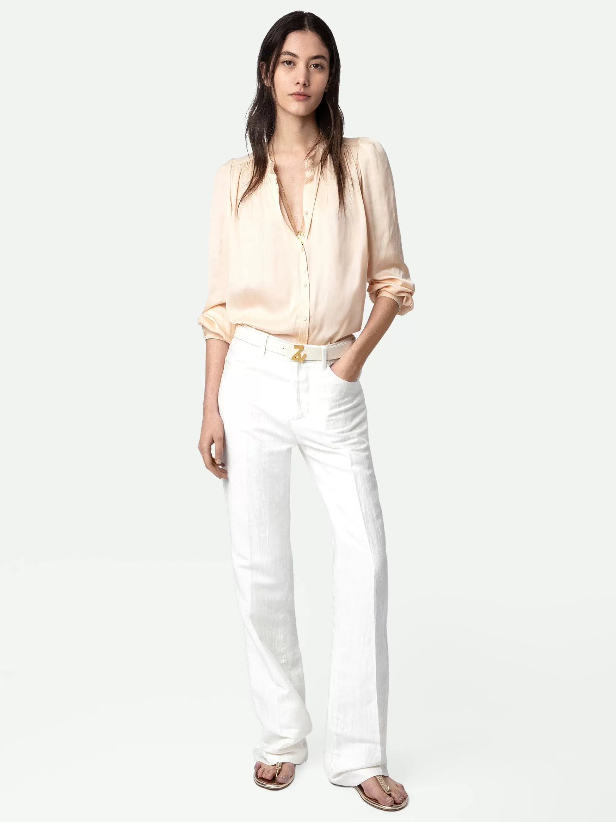 New Zadig & Voltaire Tchin Sateng Bluse Sorbet