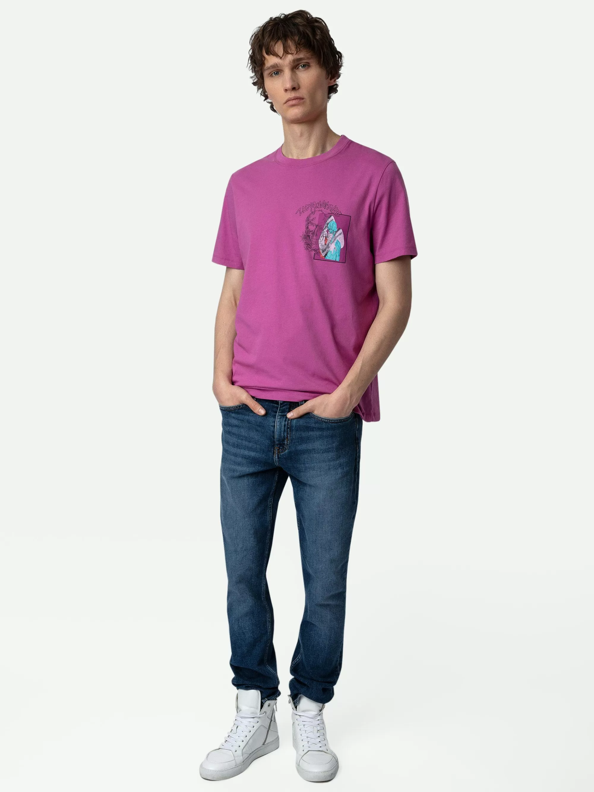 Best Zadig & Voltaire Ted Photoprint T-Skjorte Anemone