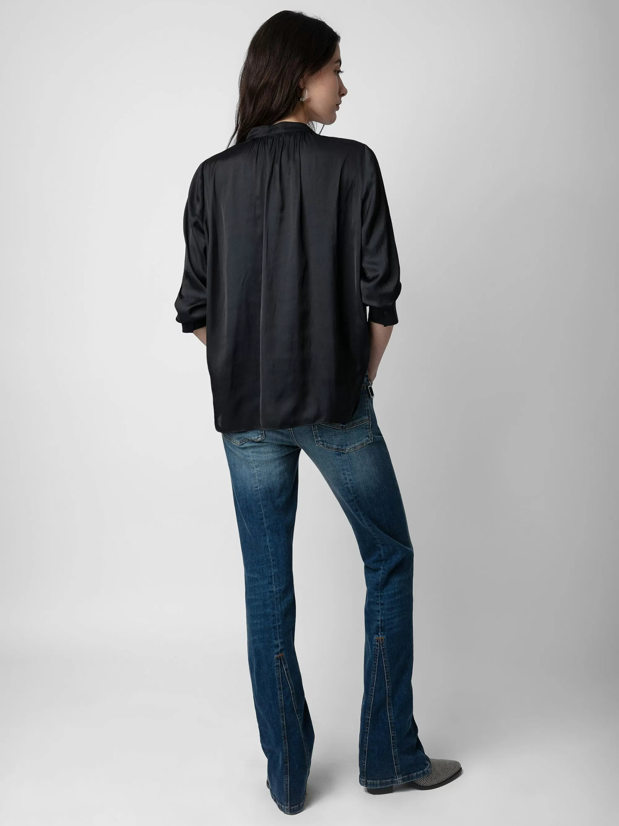 Store Zadig & Voltaire Tink Satin Bluse Svart