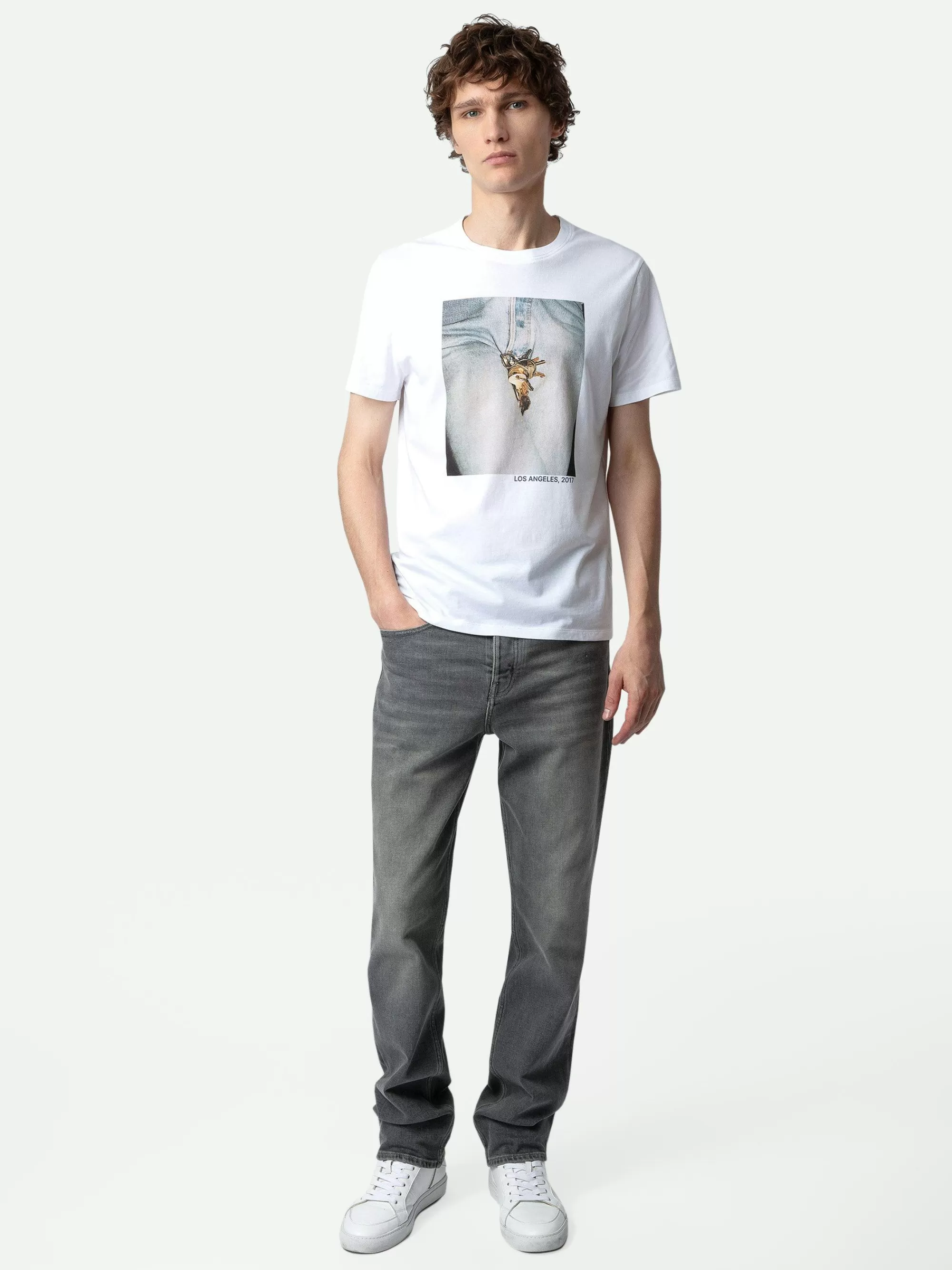 Cheap Zadig & Voltaire Tommy Photoprint T-Skjorte Hvit