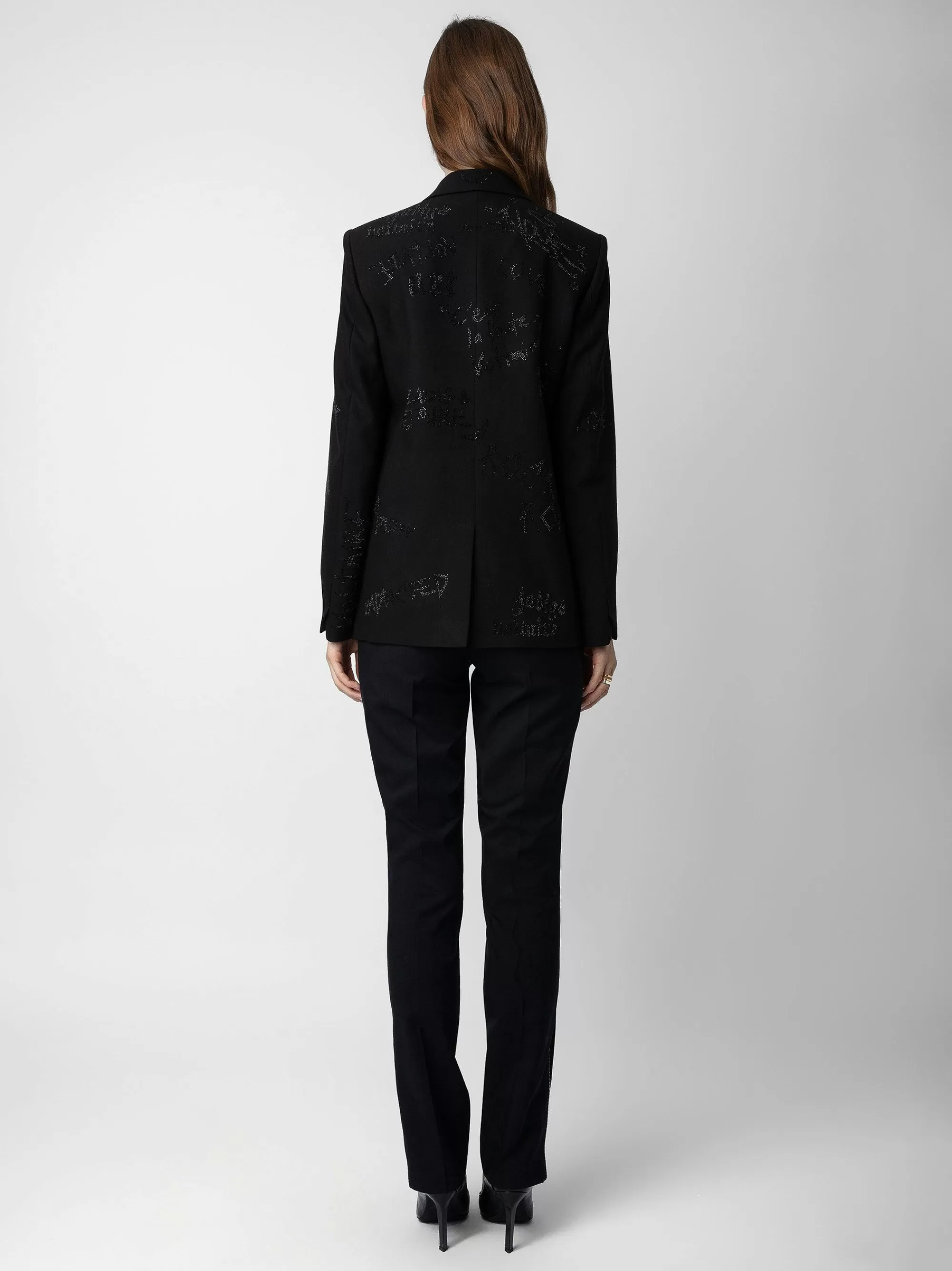 Best Sale Zadig & Voltaire Vanilje Rhinestone Blazer Svart