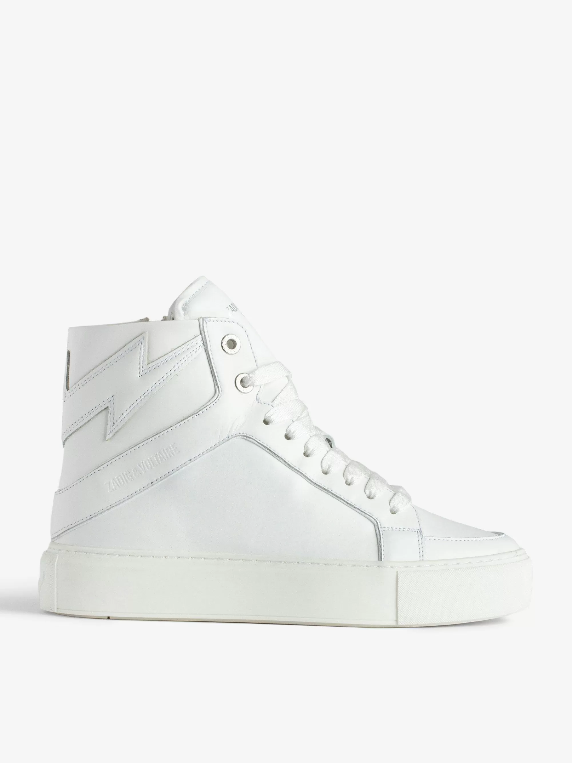 New Zadig & Voltaire Zv1747 High Flash Platform High Top Joggesko Hvit