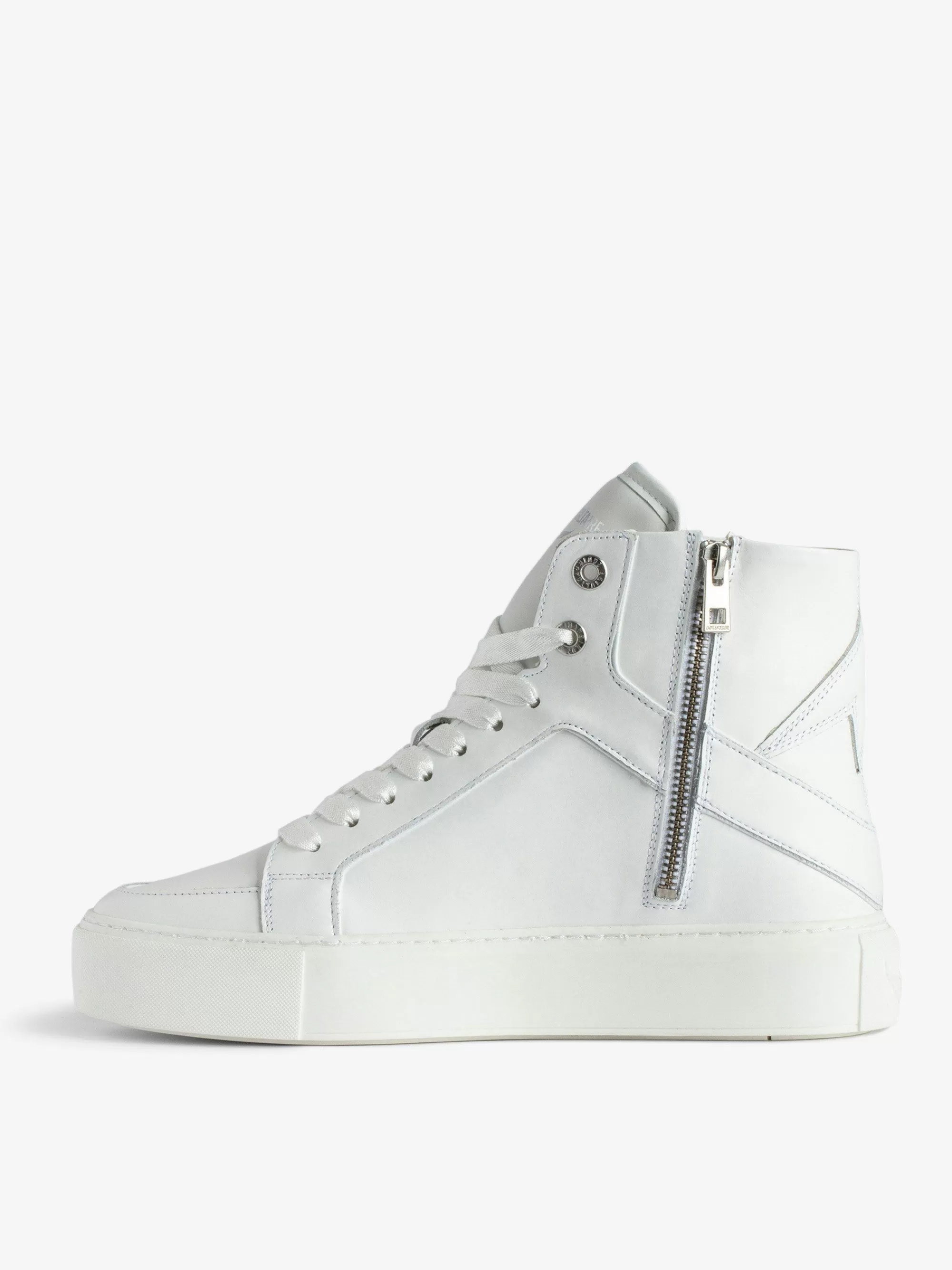 New Zadig & Voltaire Zv1747 High Flash Platform High Top Joggesko Hvit