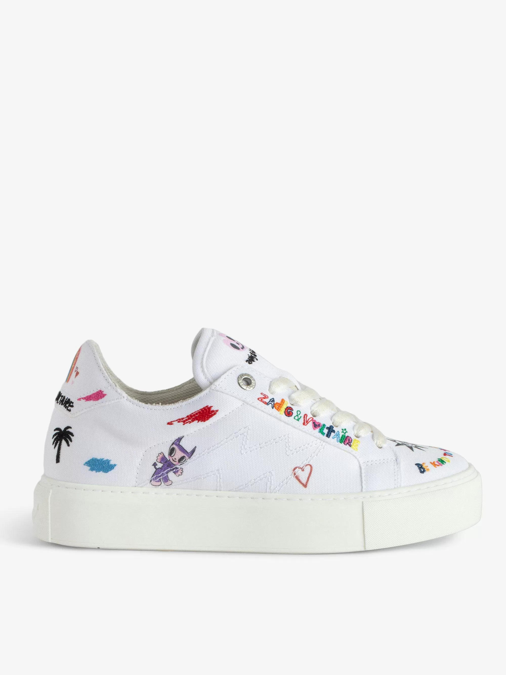 Sale Zadig & Voltaire Zv1747 La Flash Chunky Low Sneakers Hvit